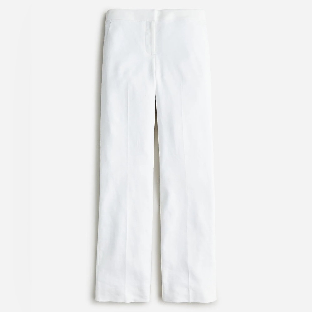 J.Crew Willa full-length flare pant in stretch linen blend BO807